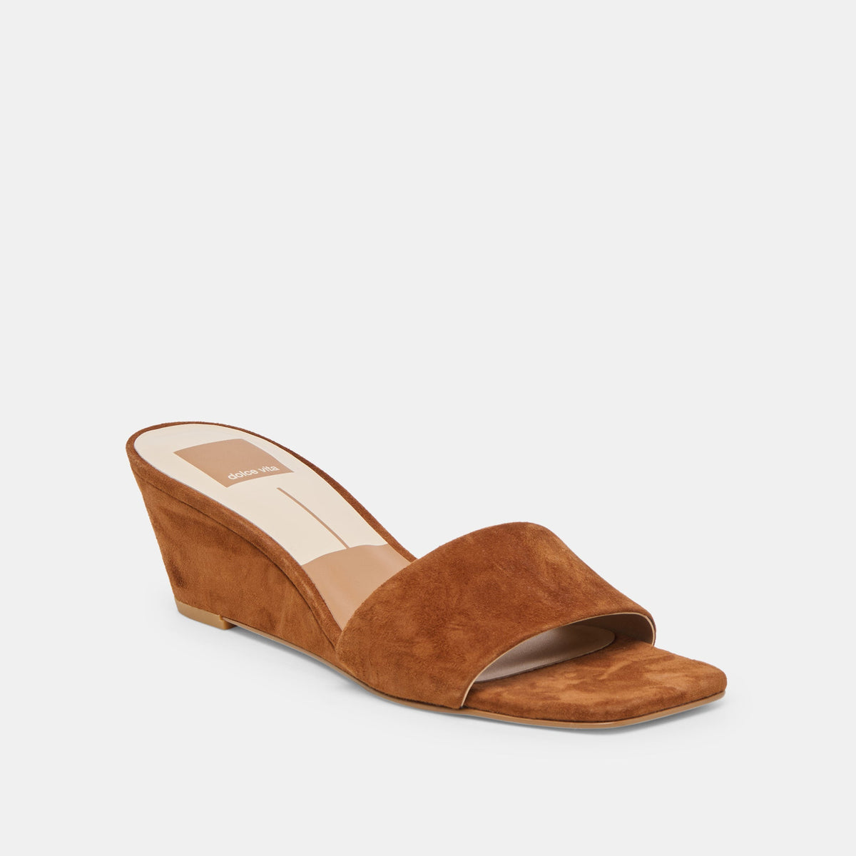 Qaily Wide Brown Suede Wedges | Dolce Vita