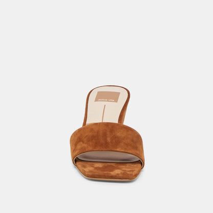 Qaily Wide Brown Suede Wedges | Dolce Vita