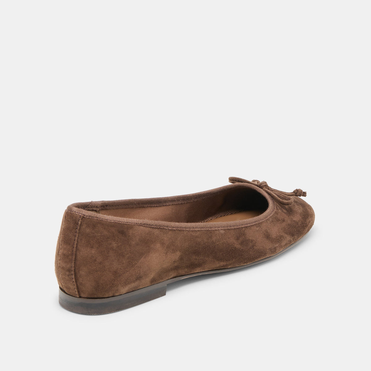 Ritla Wide Dk Brown Suede Ballet Flats | Dolce Vita