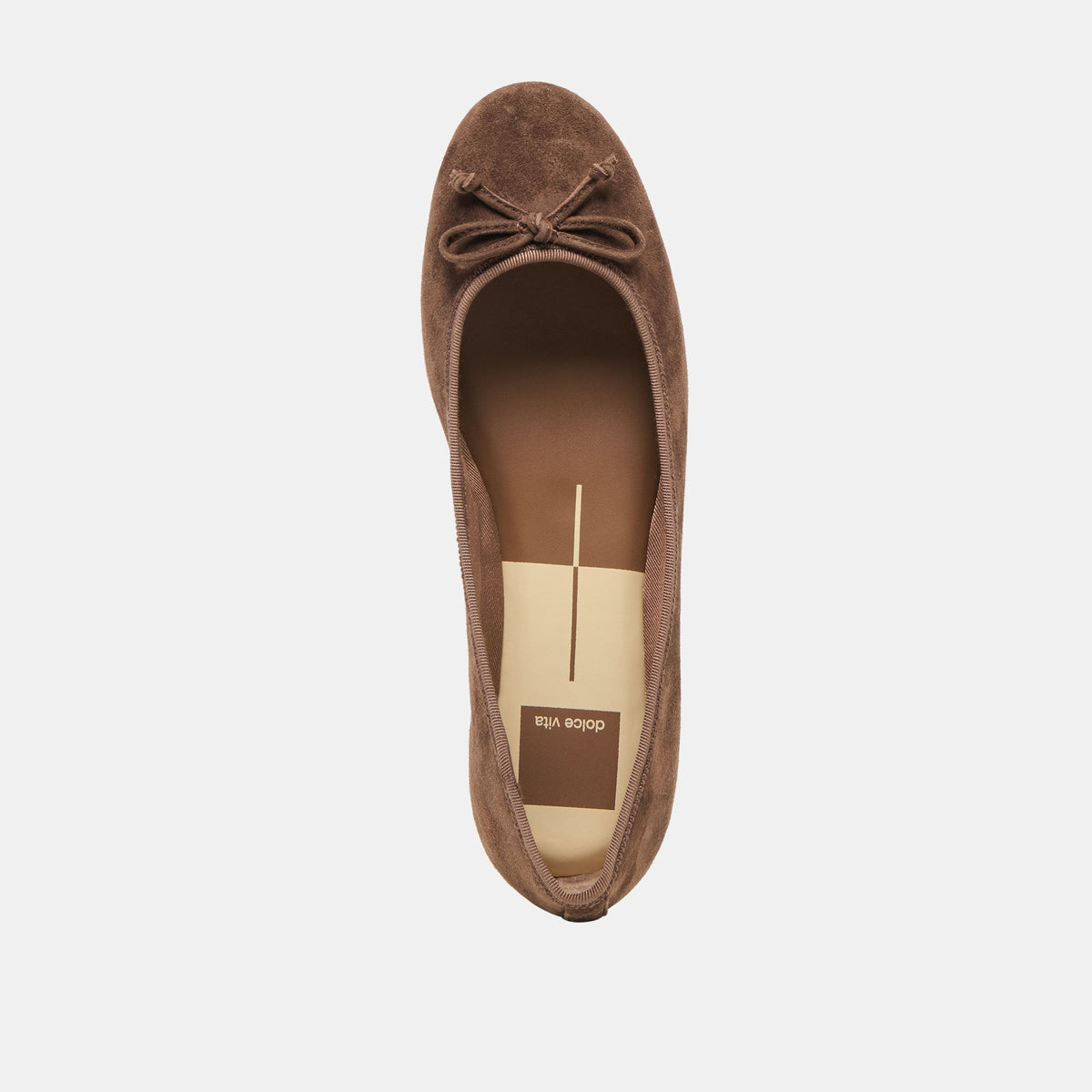 Ritla Wide Dk Brown Suede Ballet Flats | Dolce Vita