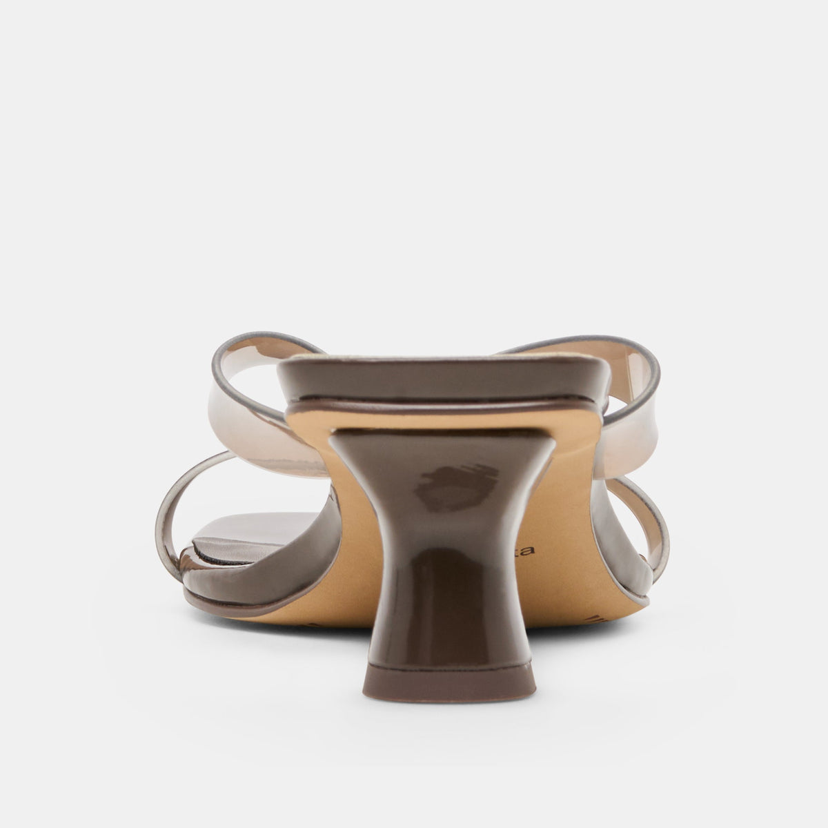 Brevel Vinyl Wide Dk Brown Jelly Heels | Dolce Vita