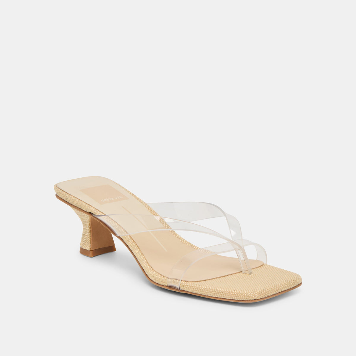 Brevel Vinyl Wide Crystal Jelly Heels | Dolce Vita