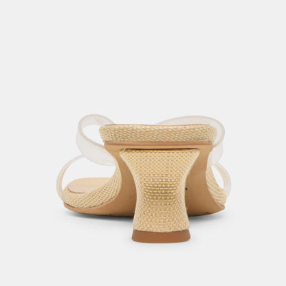 Brevel Vinyl Wide Crystal Jelly Heels | Dolce Vita