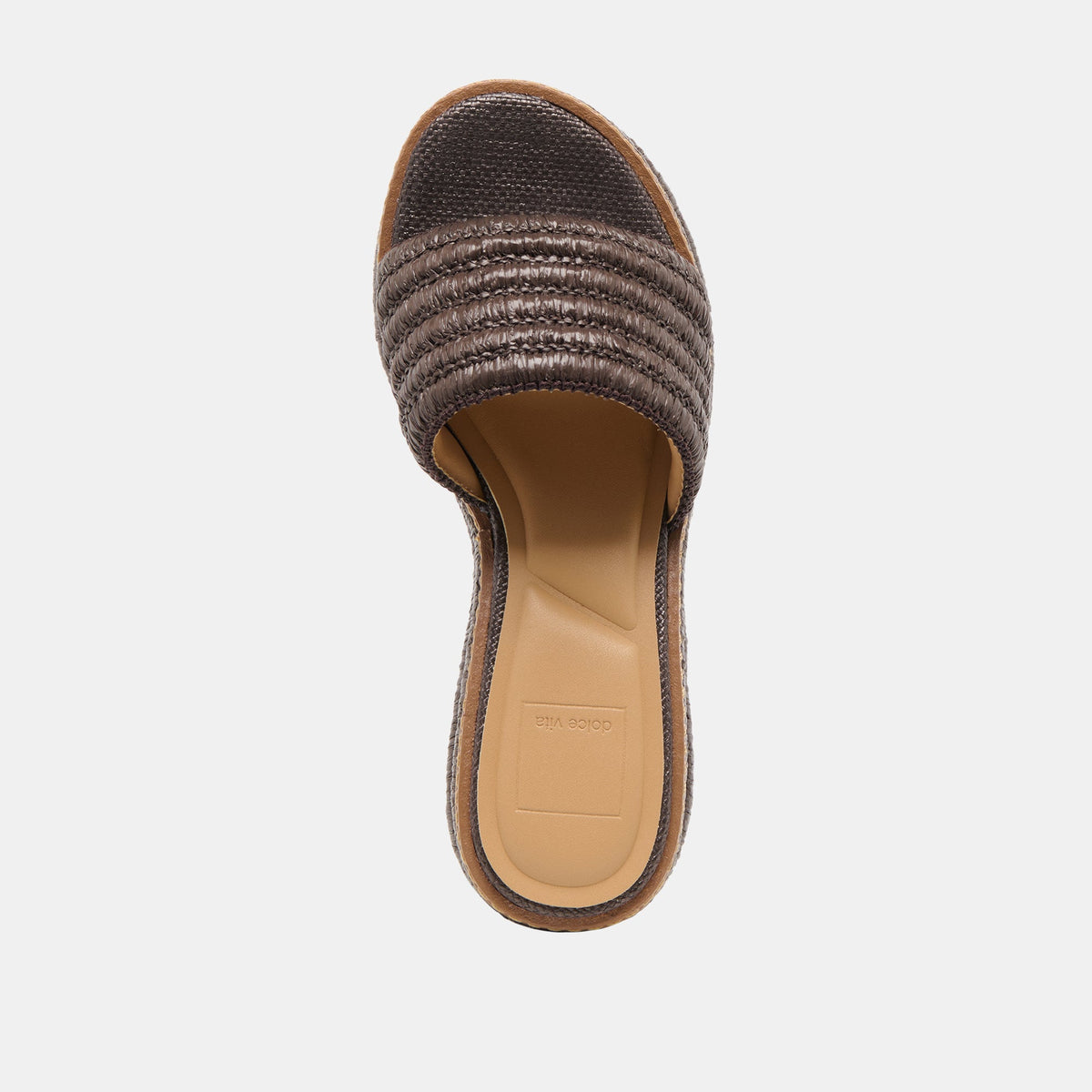 Throne Wide Chocolate Raffia Wedges | Dolce Vita