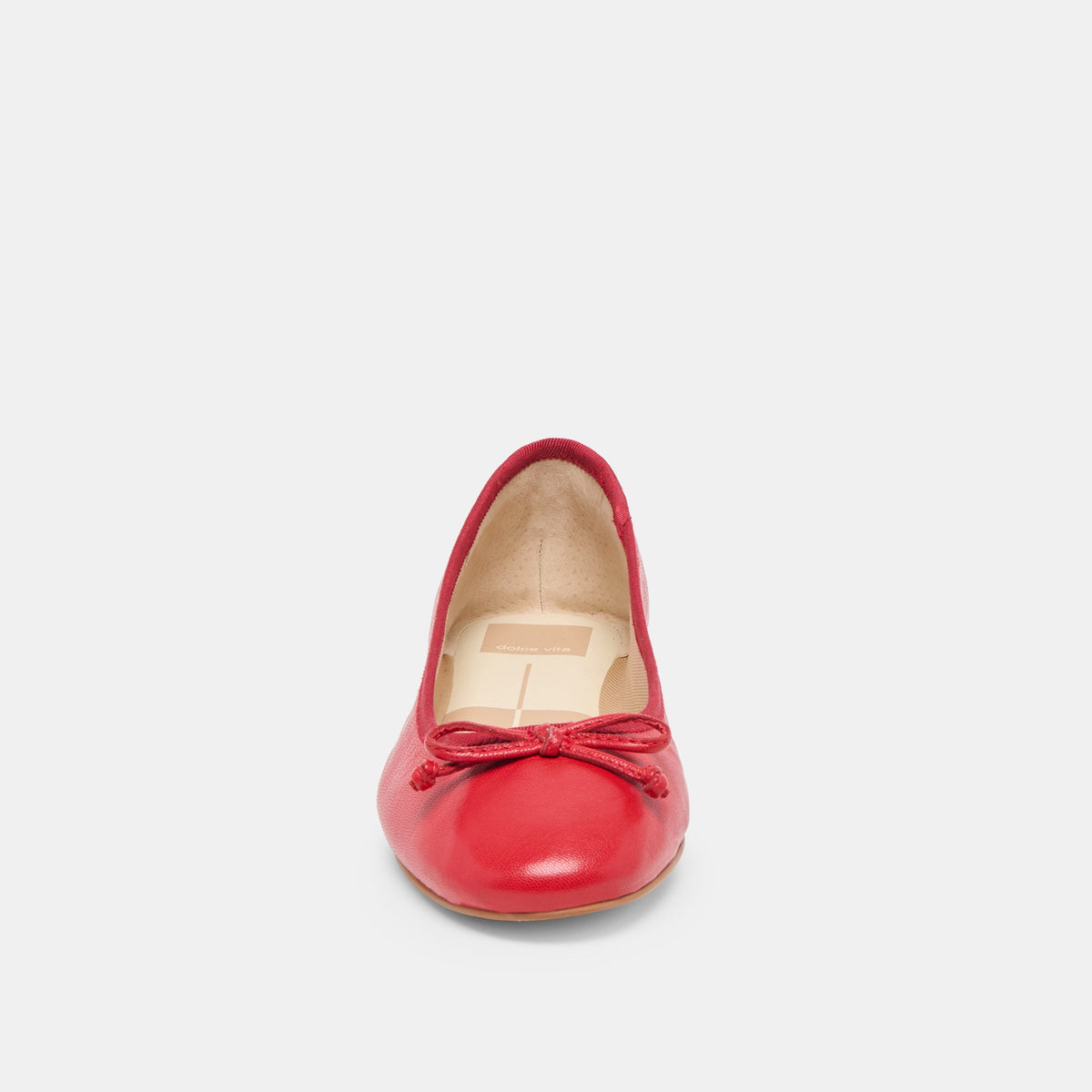 Ritla Wide Cherry Leather Ballet Flats | Dolce Vita