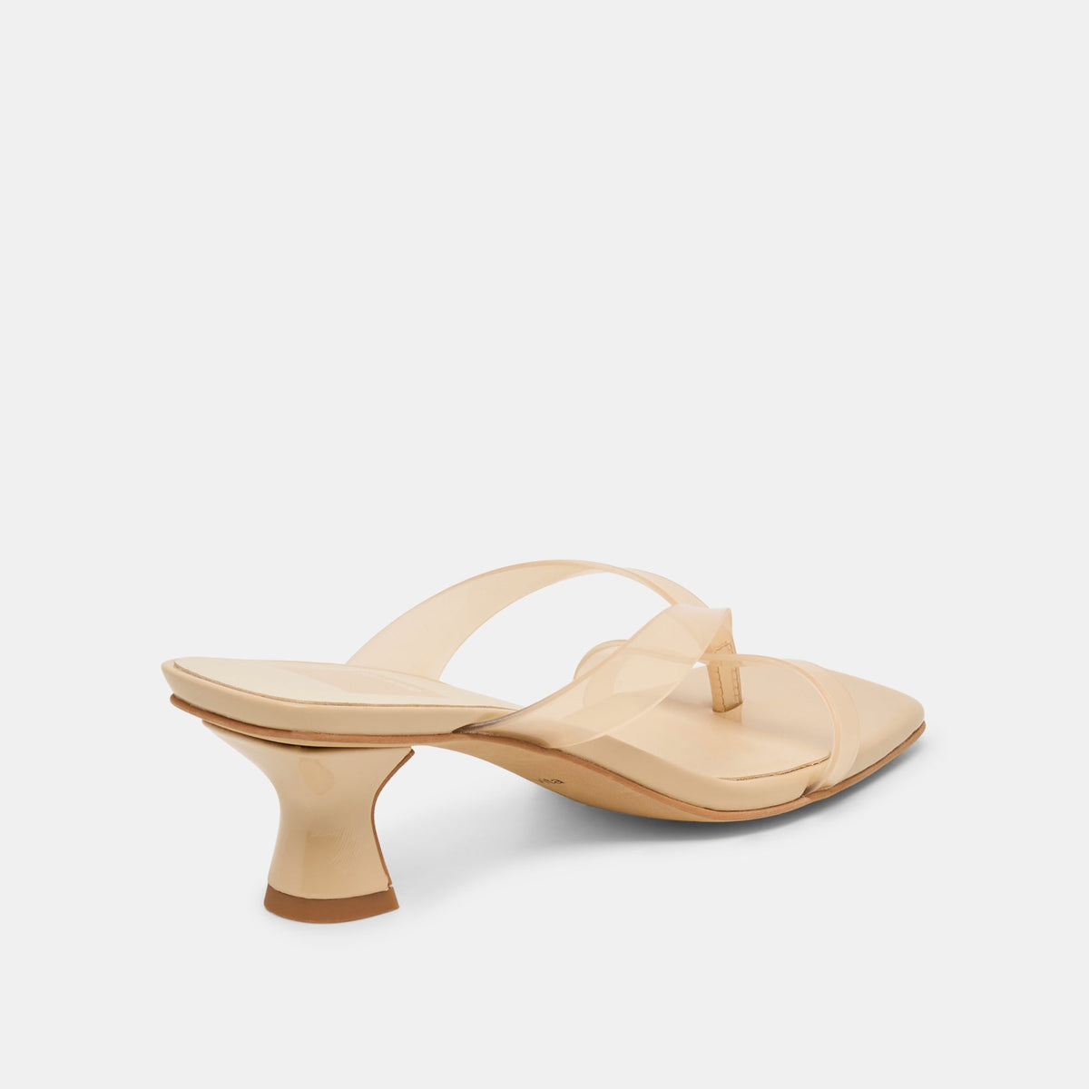 Brevel Vinyl Wide Praline Jelly Heels | Dolce Vita