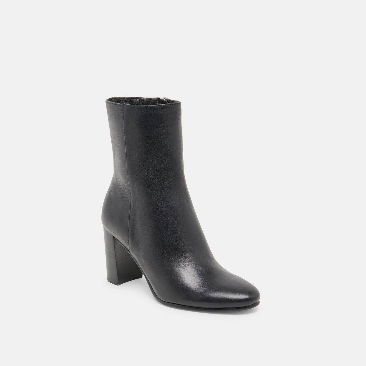Suzy Wide Black Leather Booties | Dolce Vita