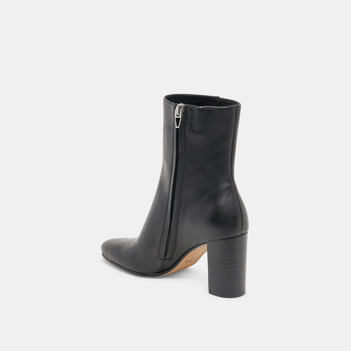 Suzy Wide Black Leather Booties | Dolce Vita