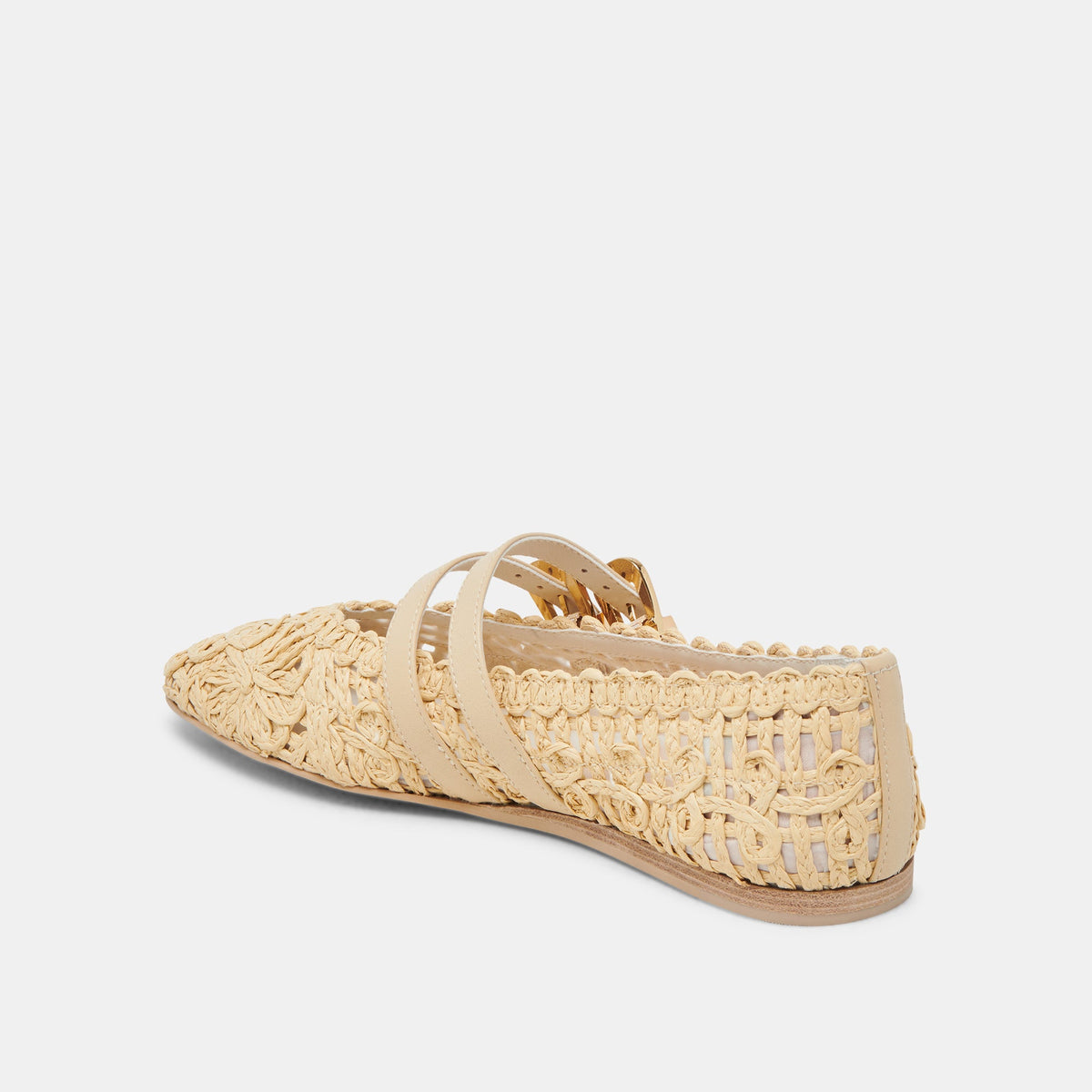BAYLEE SUNFLOWER WIDE BALLET FLATS LT NATURAL MACRAME
 – Dolce Vita | Dolce Vita