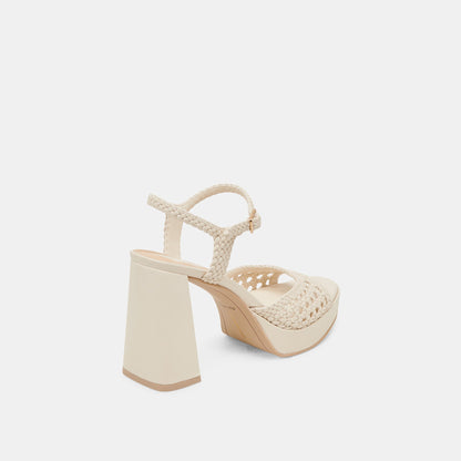 PEYTEN WIDE HEELS CREME WOVEN STELLA
 – Dolce Vita | Dolce Vita