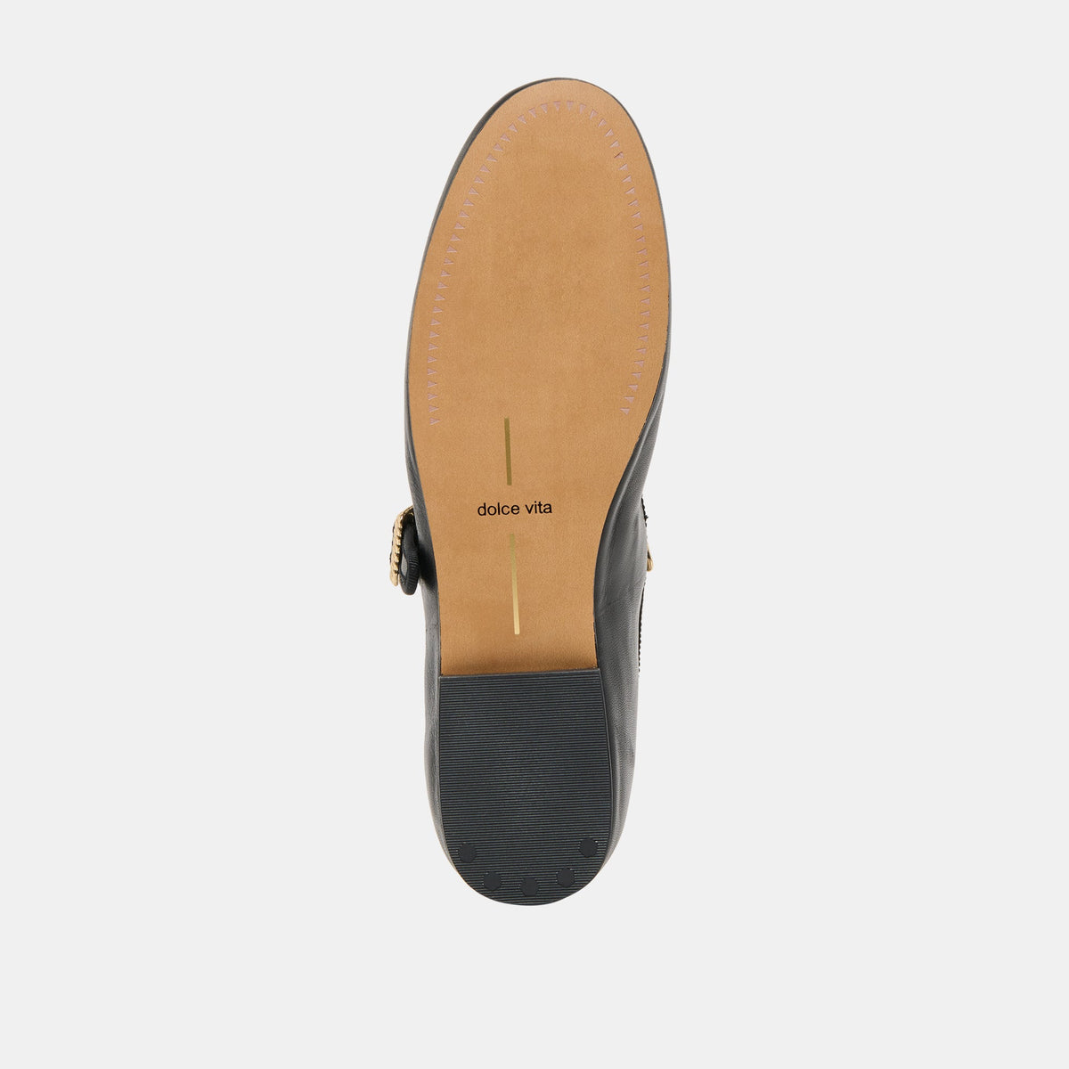Relan Wide Black Leather Ballet Flats | Dolce Vita
