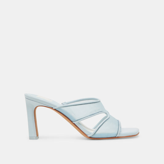 Gitel Wide Ice Blue Mesh Heels | Dolce Vita