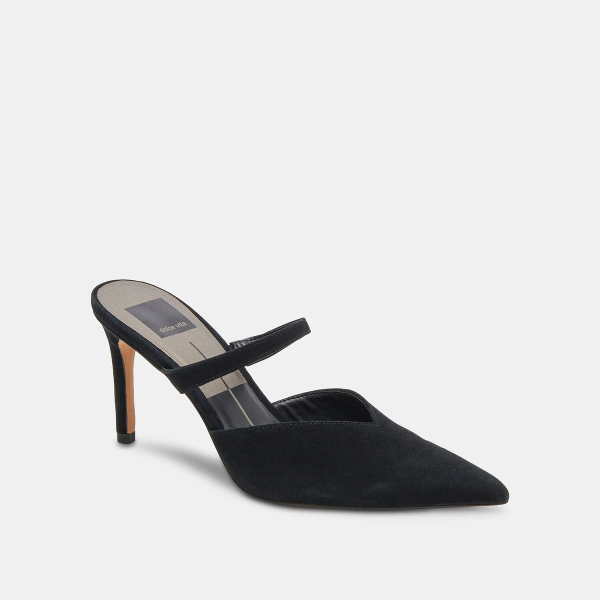 KANIKA WIDE HEELS ONYX SUEDE
 – Dolce Vita | Dolce Vita