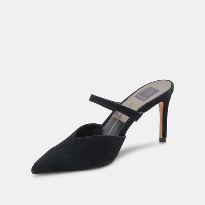 KANIKA WIDE HEELS ONYX SUEDE
 – Dolce Vita | Dolce Vita