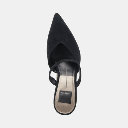 KANIKA WIDE HEELS ONYX SUEDE
 – Dolce Vita | Dolce Vita