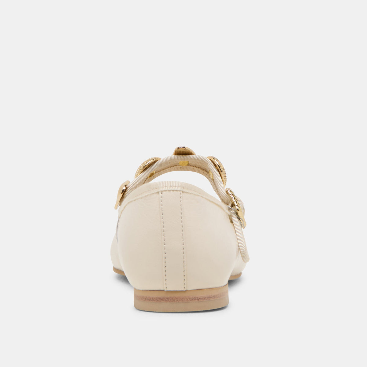 Relan Wide Off White Leather Ballet Flats | Dolce Vita