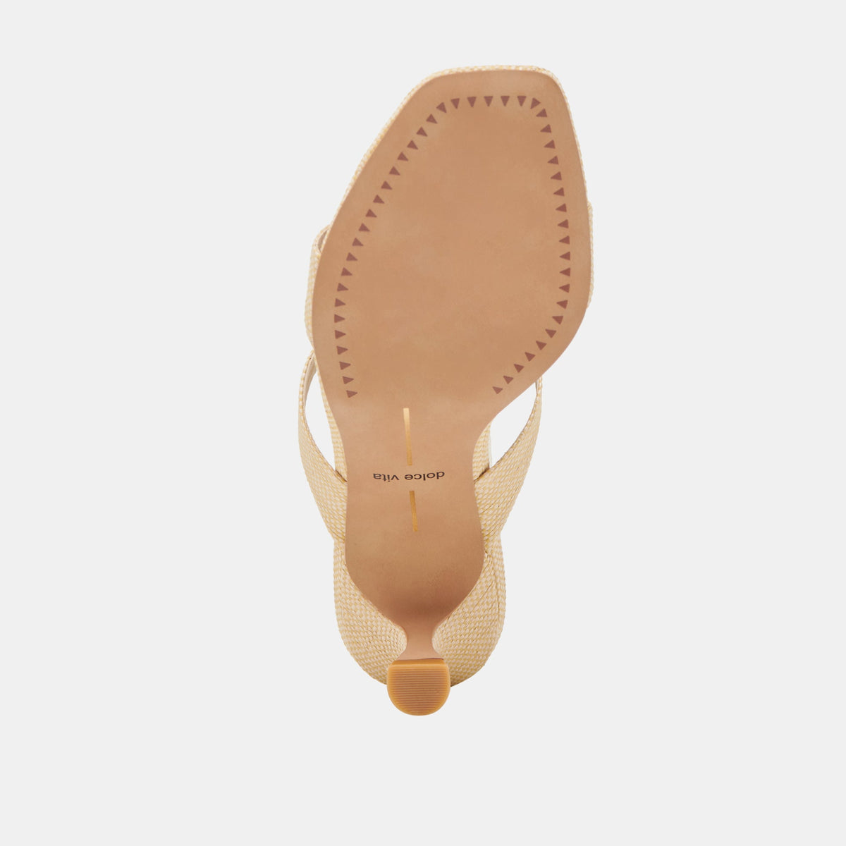 Genora Wide Lt Natural Woven Raffia Heels | Dolce Vita