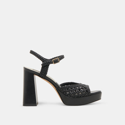 PEYTEN WIDE HEELS BLACK WOVEN STELLA
 – Dolce Vita | Dolce Vita