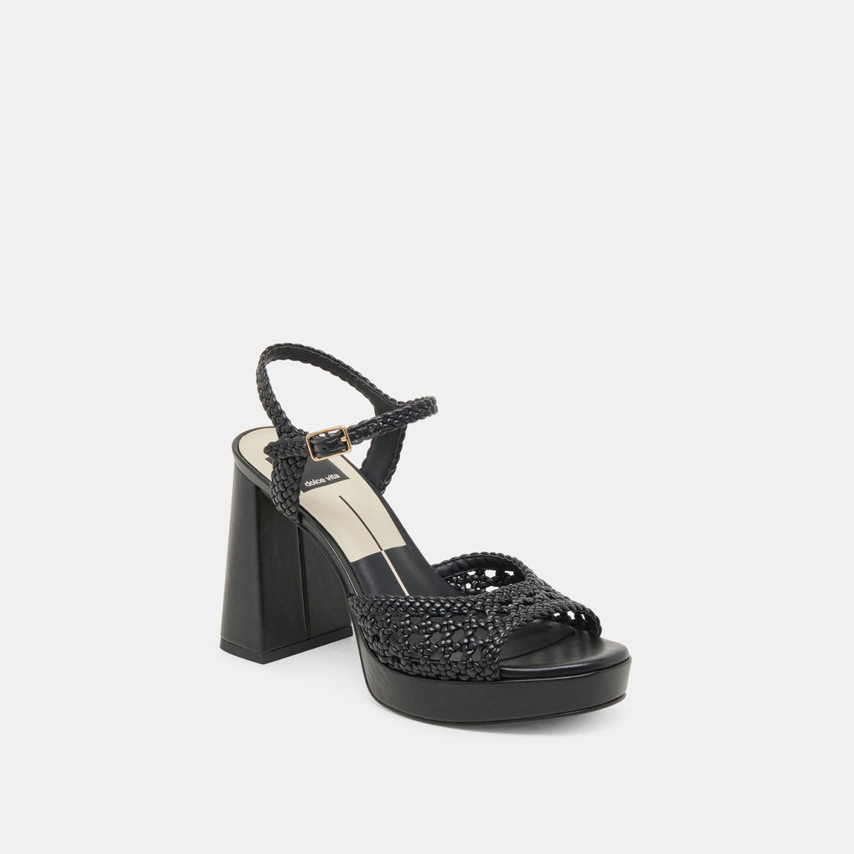 PEYTEN WIDE HEELS BLACK WOVEN STELLA
 – Dolce Vita | Dolce Vita