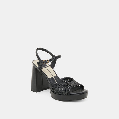 PEYTEN WIDE HEELS BLACK WOVEN STELLA
 – Dolce Vita | Dolce Vita