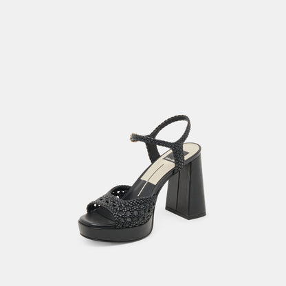 PEYTEN WIDE HEELS BLACK WOVEN STELLA
 – Dolce Vita | Dolce Vita