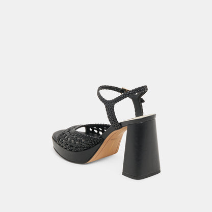 PEYTEN WIDE HEELS BLACK WOVEN STELLA
 – Dolce Vita | Dolce Vita