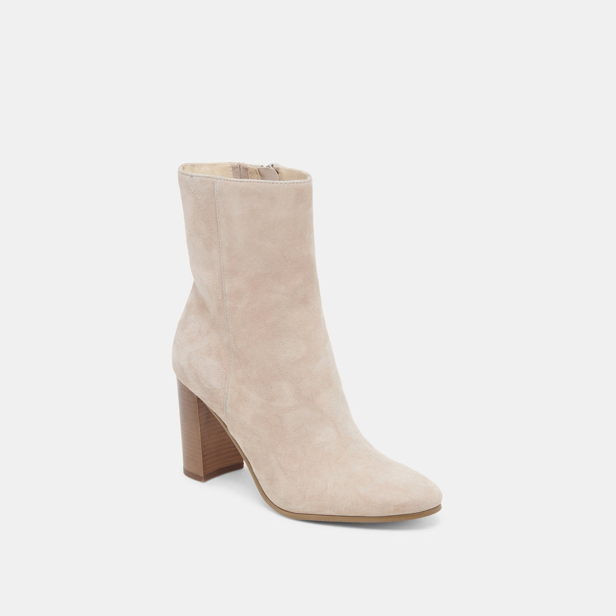 Suzy Wide Taupe Suede Booties | Dolce Vita