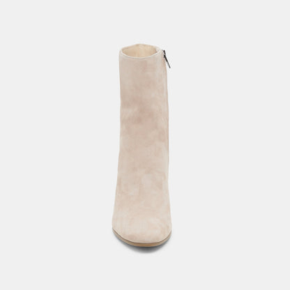 Suzy Wide Taupe Suede Booties | Dolce Vita
