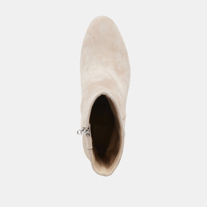 Suzy Wide Taupe Suede Booties | Dolce Vita