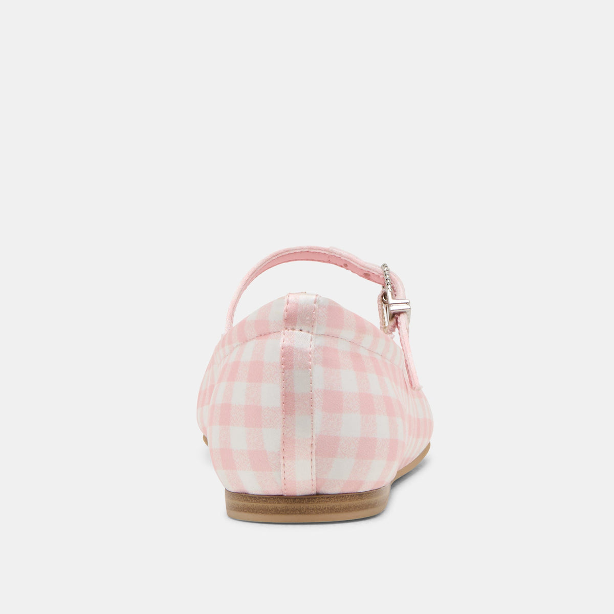 Reyes X Byrdie Golf Pink Plaid Gingham Wide Ballet Flats | Dolce Vita