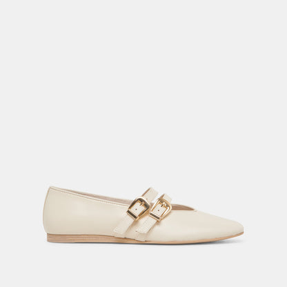 BAYLEE WIDE BALLET FLATS IVORY LEATHER
 – Dolce Vita | Dolce Vita