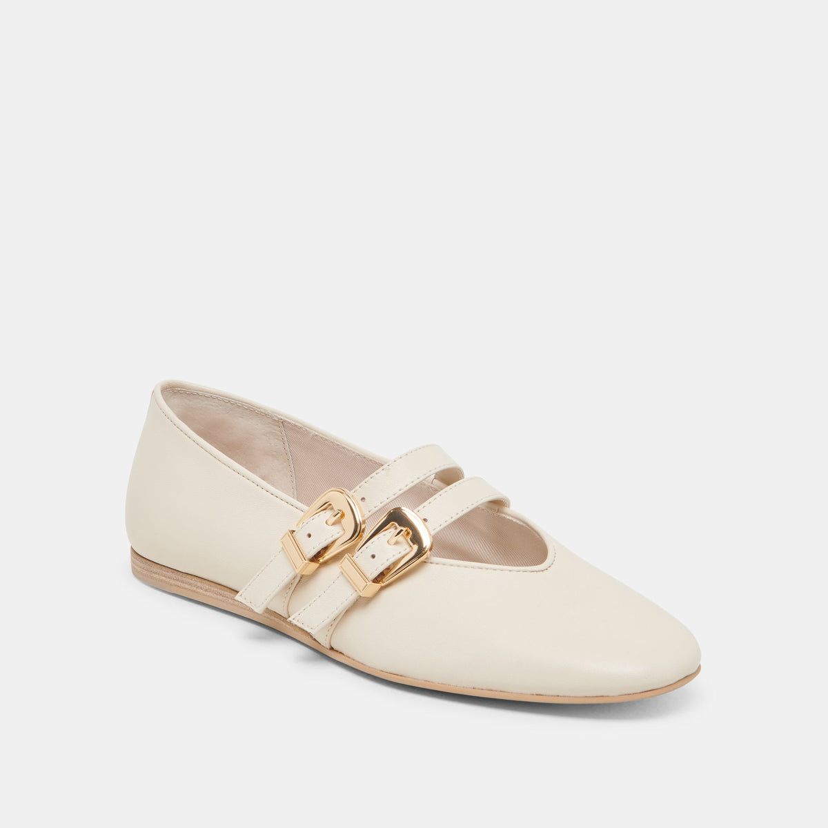 BAYLEE WIDE BALLET FLATS IVORY LEATHER
 – Dolce Vita | Dolce Vita