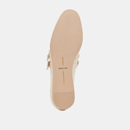 BAYLEE WIDE BALLET FLATS IVORY LEATHER
 – Dolce Vita | Dolce Vita