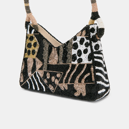 Amelia Dark Multi Beaded Shoulder Bag | Dolce Vita