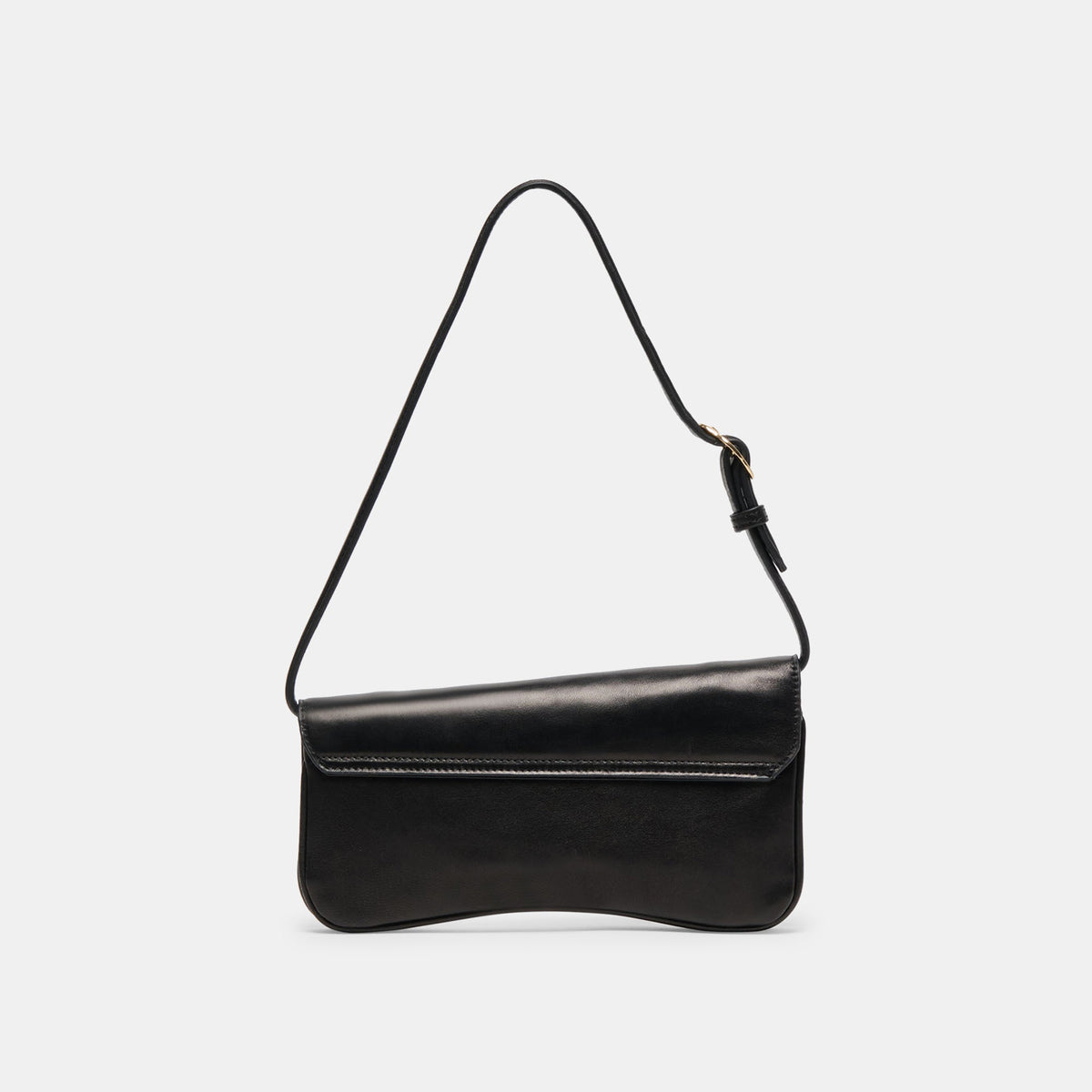 Azura Black Leather Shoulder Bag | Dolce Vita