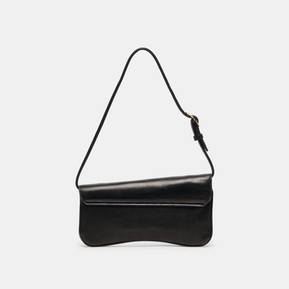 Azura Black Leather Shoulder Bag | Dolce Vita