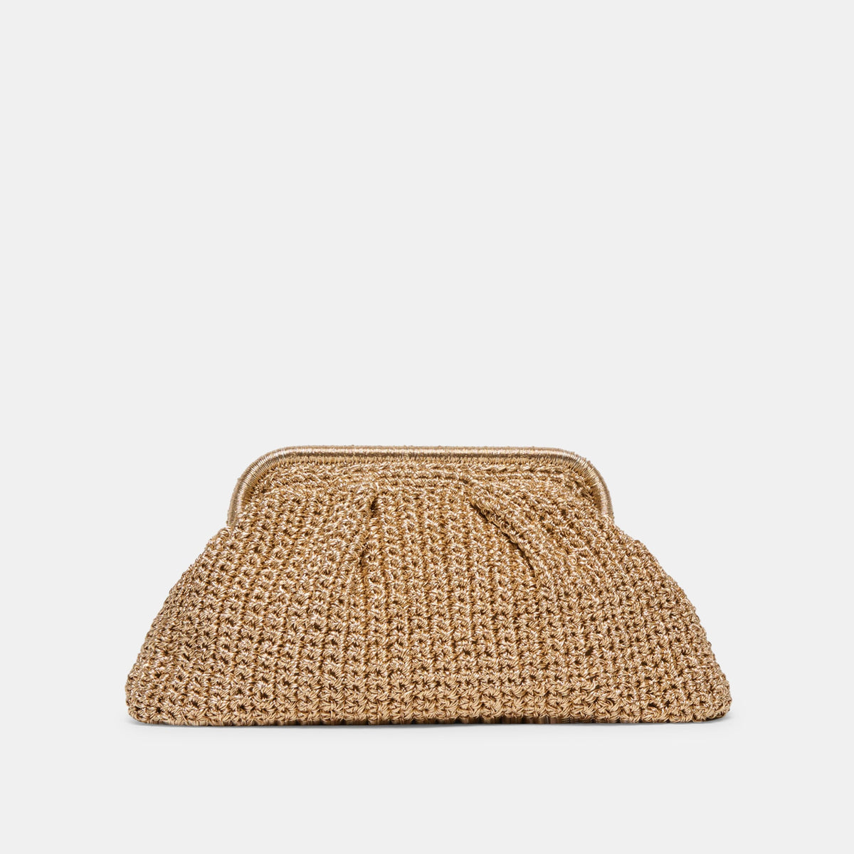Ione Gold Crochet Clutch | Dolce Vita