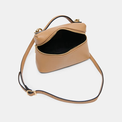 Leony Tan Leather Crossbody | Dolce Vita