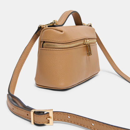 Leony Tan Leather Crossbody | Dolce Vita