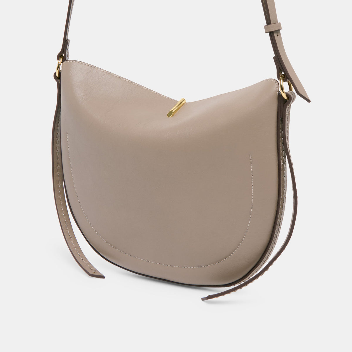 Burano Grey Leather Crossbody | Dolce Vita