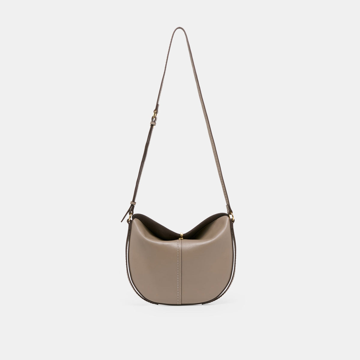 Burano Grey Leather Crossbody | Dolce Vita