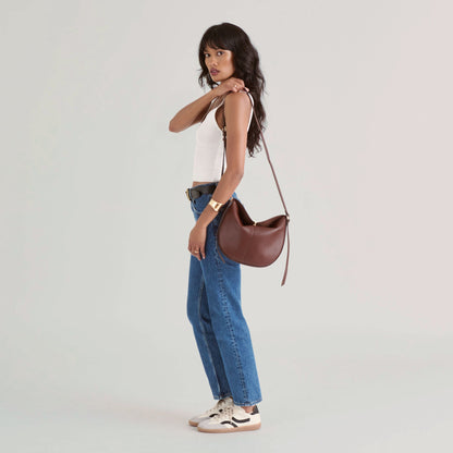 Burano Brown Leather Crossbody | Dolce Vita