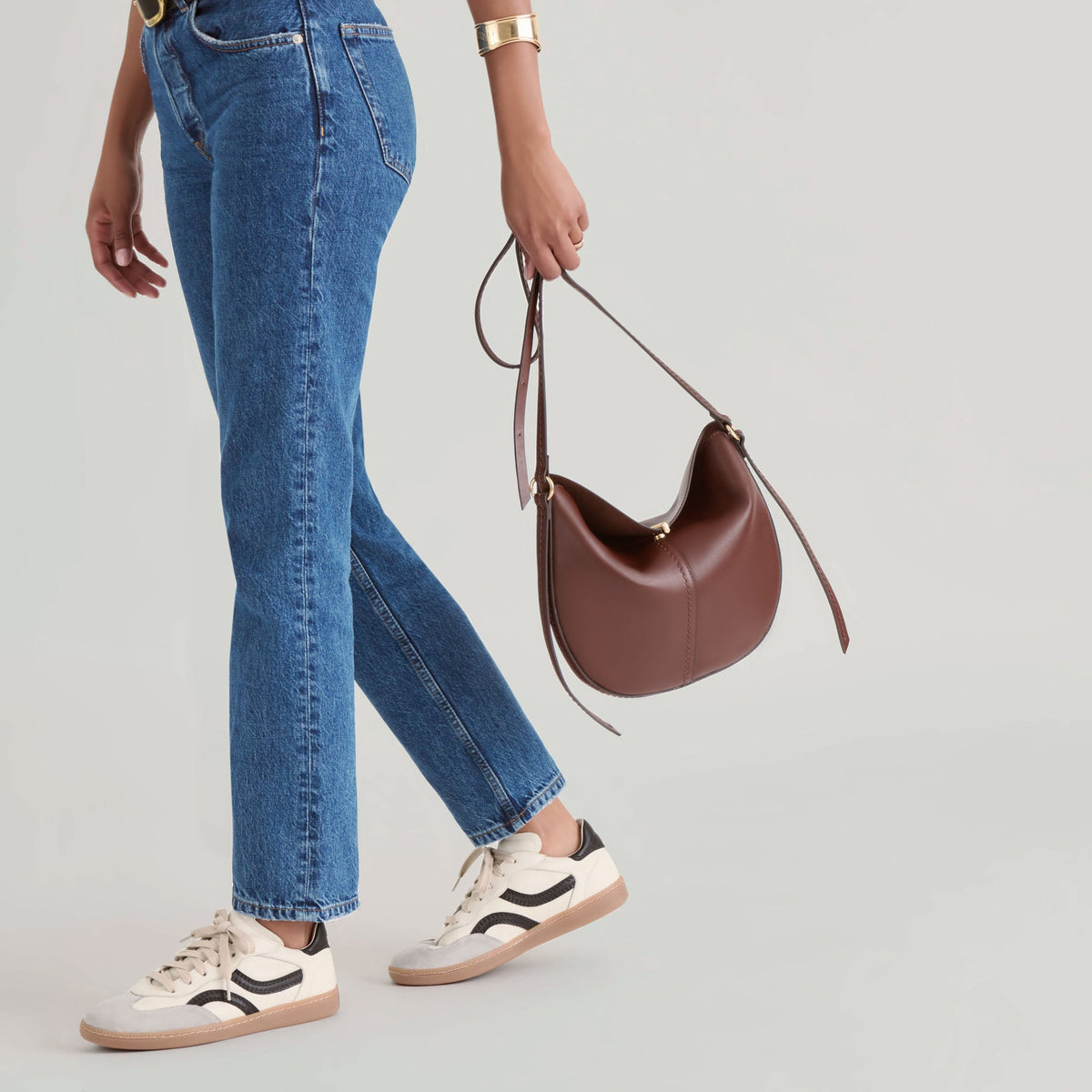 Burano Brown Leather Crossbody | Dolce Vita