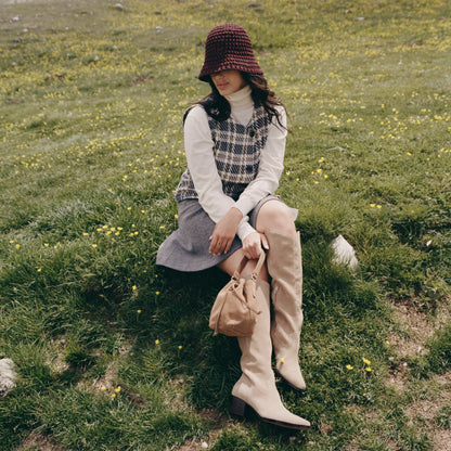 Amaru Brown Suede Crossbody | Dolce Vita