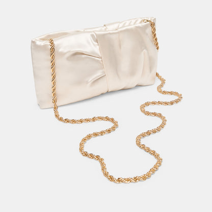 Rozey White Satin Clutch | Dolce Vita