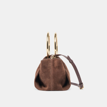 Channing Espresso Suede Handbag | Dolce Vita
