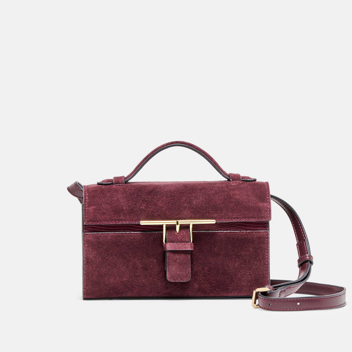 Zannone Burgundy Suede Crossbody | Dolce Vita