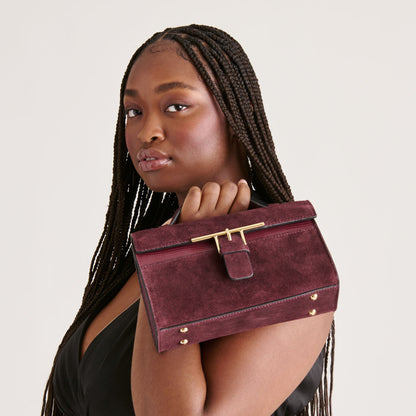 Zannone Burgundy Suede Crossbody | Dolce Vita