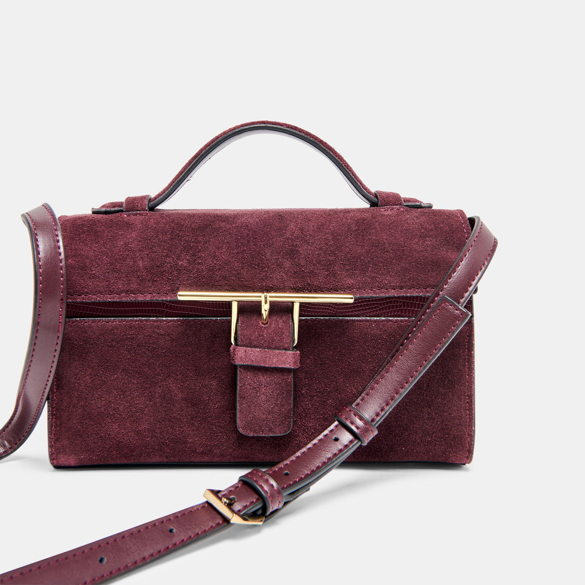 Zannone Burgundy Suede Crossbody | Dolce Vita