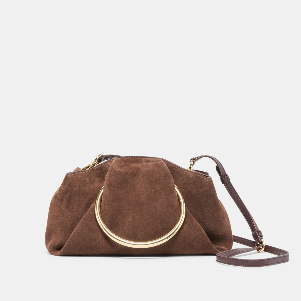 Channing Espresso Suede Handbag | Dolce Vita